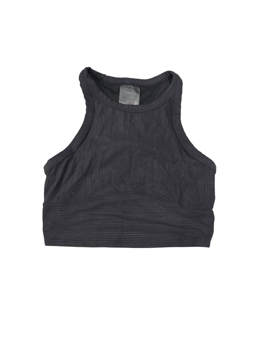 lululemon athletica Women’s Size 6 Blissful Bend Crop Tank Top Black Racerback